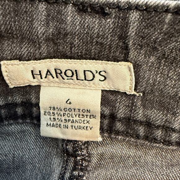 Women's Harold's Black Denim Blue Jean Mini Skirt Size 4 - Picture 3 of 7